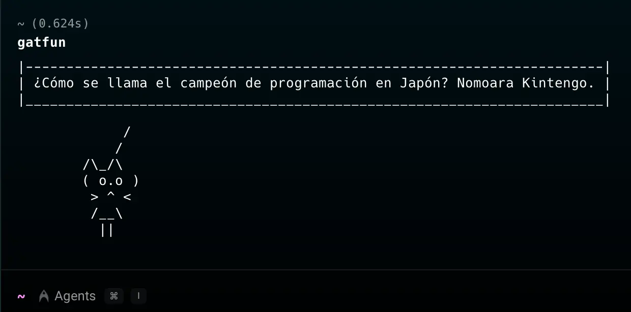 Captura de pantalla del proyecto CatFun NPM Package